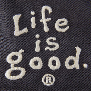 Life is Good LIG Vintage Wordmark Bucket Hat, Jet Black