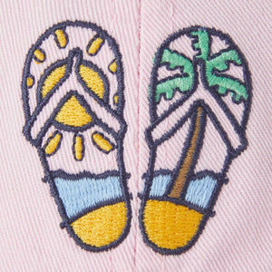 Life is Good Flip Out Flip Flops Chill Cap, Seashell Pink