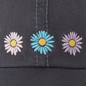 Life is Good Three Painted Daisies Chill Cap, Jet Black