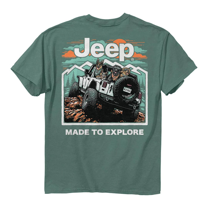 Jeep. Off-Road Short Sleeve T-Shirt, Light Green