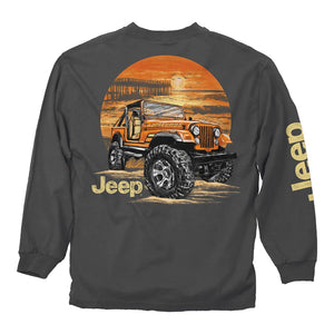 Jeep. Renegade Beach Long Sleeve T-Shirt, Pepper