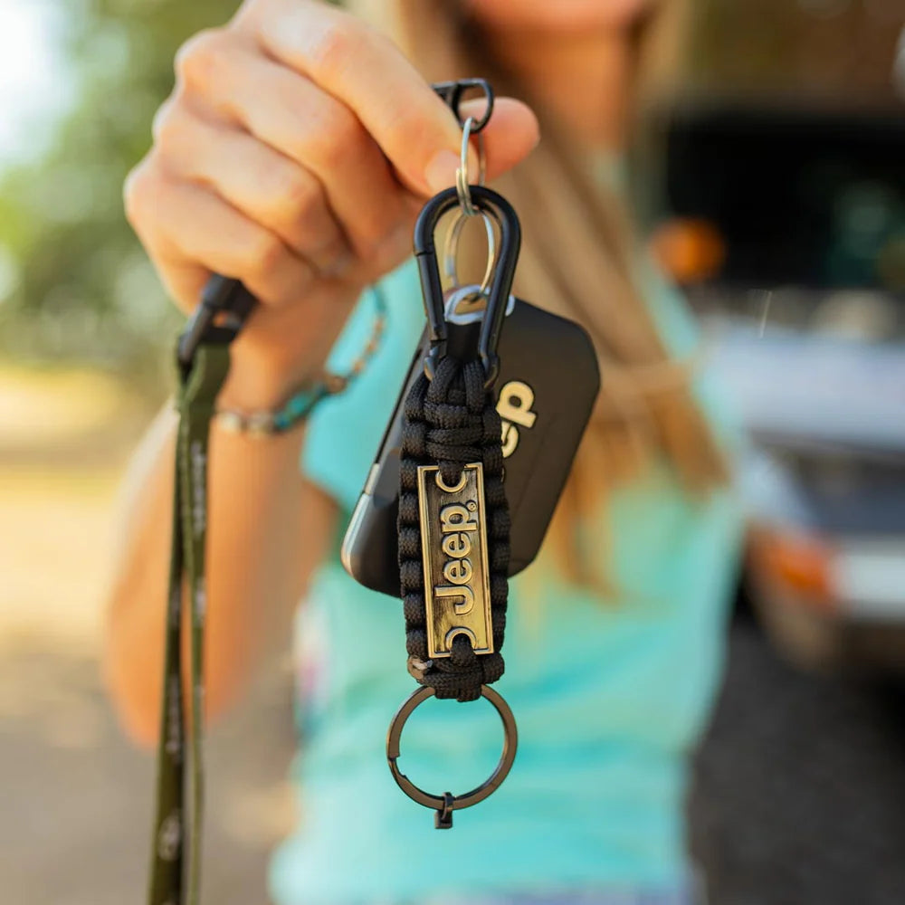 Jeep. Logo Paracord with Carabiner Keychain, Black – Jakesgoodnewport