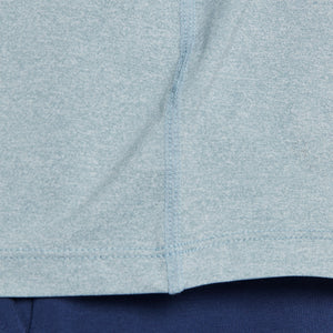 Life Is Good. Men's Arched Palm and Sun LS Active Tee, Smoky Blue