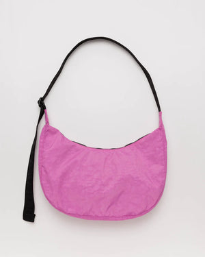 BAGGU. Medium Nylon Crescent Bag, Extra Pink