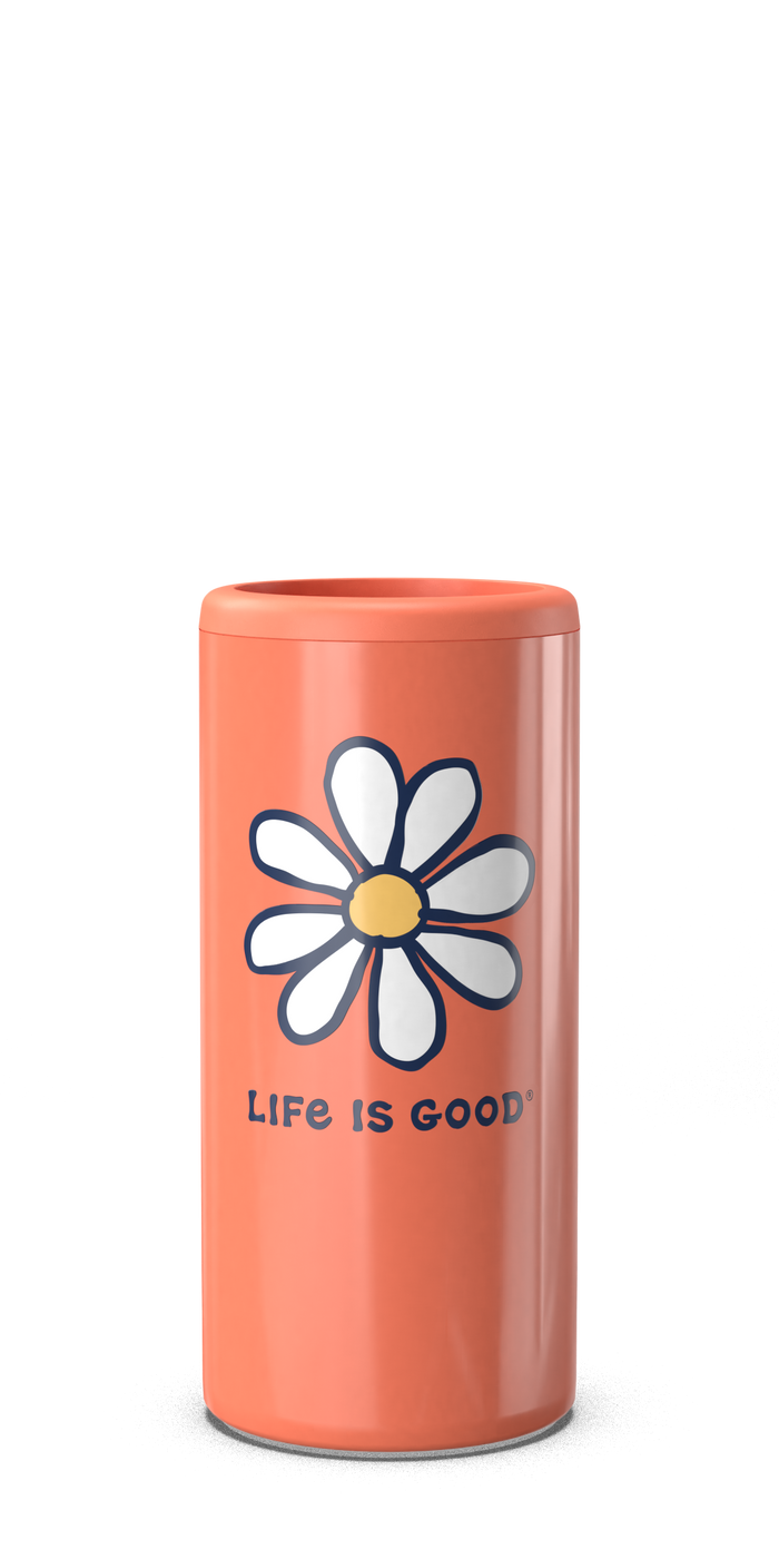 12 oz Stainless Steel Slim Can Cooler, Daisy