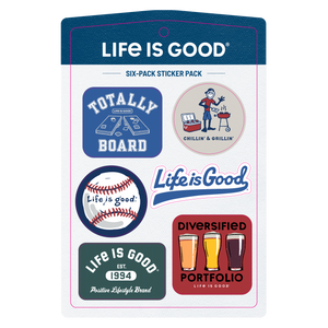 Life is Good. Six-Pack Stickers, Homeslice Pack