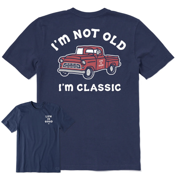 Life is Good. Men's I'm Classic Pickup Short Sleeve Crusher-LITE Tee, Darkest Blue