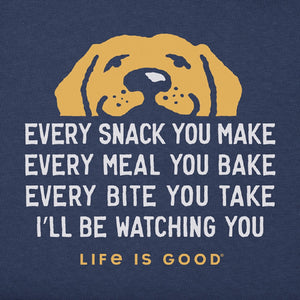 Life is Good. Men's I'll Be Watching You SS Crusher-Lite Tee, Darkest Blue