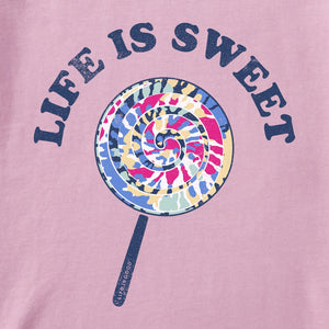 Life Is Good. Kids Life is Sweet Lollipop SS Crusher Tee, Vintage Purple