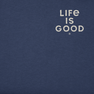 Life is Good. Men's Time For A Beer LS Crusher Tee, Darkest Blue