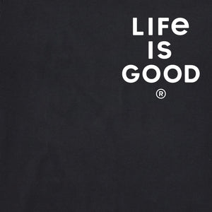 Life is Good. Men's UFO Let's Go Places Short Sleeve Crusher Tee, Faded Black