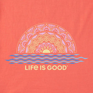 Life is Good. Women's LIG Sundala Short Sleeve Crusher Tee, Mango Orange