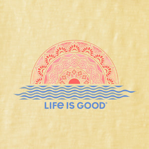 Life is Good. Women's LIG Sundala Textured Slub Tank, Sandy Yellow