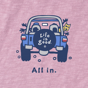 Life is Good. Women's All In ATV Textured Slub Tank, Violet Purple