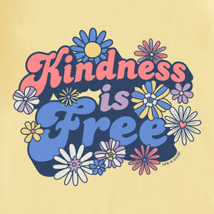 Life is Good Women's Kindness is Free Simply True Fleece Hooded Tee, Sandy Yellow