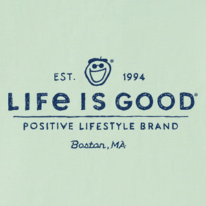 Life is Good. Men's Jake Positive Lifestyle Brand Short Sleeve Crusher Tee, Sage Green