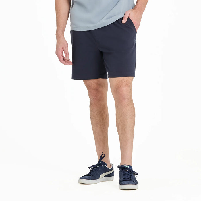 Life is Good. Men's Solid Crusher-FLEX Shorts, Inkwell Blue