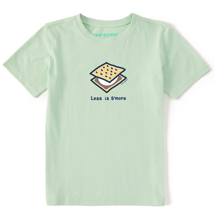 Life Is Good. Kids Less Is Smore Short Sleeve Crusher Tee, Sage Green
