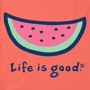 Life Is Good. Kids Watermelon Short Sleeve Crusher Tee, Mango Orange