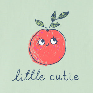 Life is Good. Little Cutie Crusher Baby Bodysuit, Sage Green