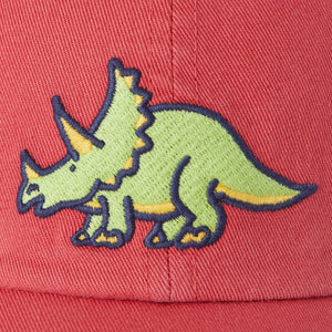 Life is Good. Kids LIG Triceratops Chill Cap, Faded Red