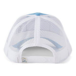 Life is Good LIG Wave Hard Meshback Hat, Cool Blue