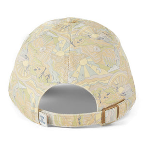 Life is Good AOP Trippy Landscape Pattern Chill Cap, Bone White