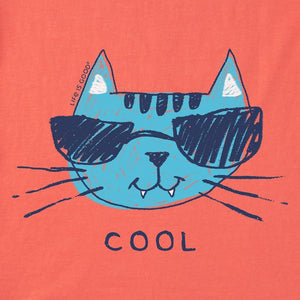 Life Is Good. Kids Cool Cat SS Crusher Tee, Mango Orange