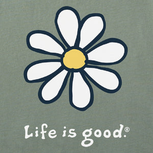 Life is Good. Women's LIG Daisy SS Crusher Tee, Moss Green