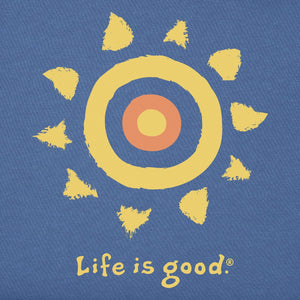 Life is Good. Women's Tribal Sun SS Crusher Tee, Vintage Blue