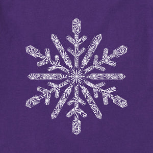 Life is Good. Women's Contrast Snowflake LS Crusher Vee, Deep Purple