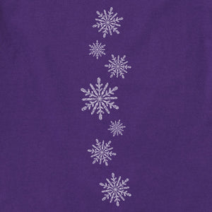 Life is Good. Women's Contrast Snowflake LS Crusher Vee, Deep Purple