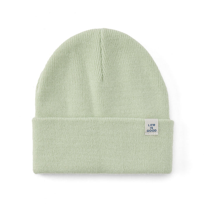 Life is Good Kids Solid Kids Cuff Beanie, Sage Green