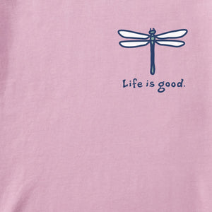 Life is Good Women's Dragonfly Simply True Fleece Zip Hoodie, Violet Purple