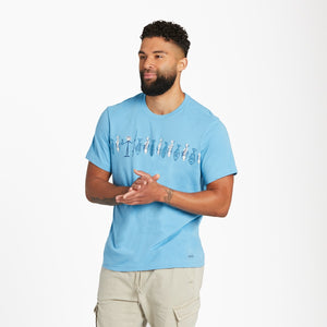 Life is Good. Men's Jake's Great Catch SS Crusher-LITE Tee, Cool Blue