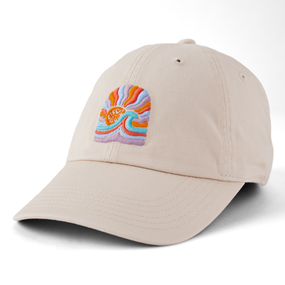 Life is Good. Here Comes the Sunshine Arch Chill Cap, Bone