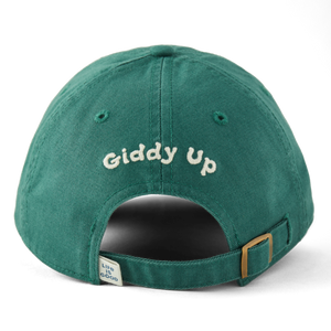 Life is Good. Giddy Up Cowboy Boots Chill Cap, Spruce Green