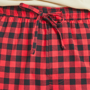 Life is Good. Men's Buffalo Check Pattern Classic Sleep Pant, Positive Red