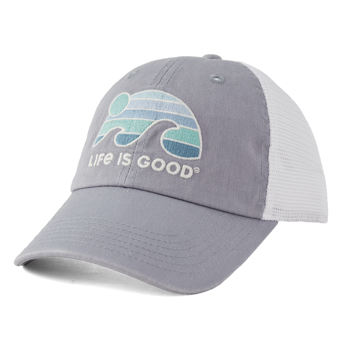 Life is Good. Sunset Wave Soft Meshback Cap, Stone Blue