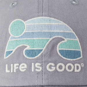 Life is Good. Sunset Wave Soft Meshback Cap, Stone Blue