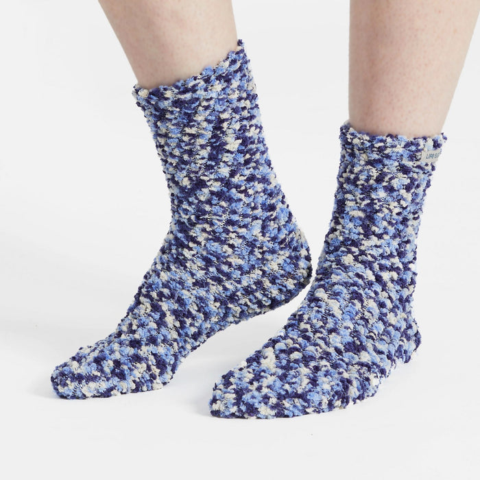 Life is Good. Popcorn Pompoms Socks, Darkest Blue