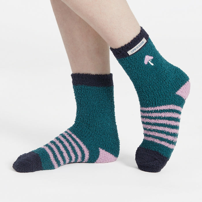 Life is Good. Snuggle Socks, Spruce Green