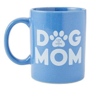 Life is Good. Dog Mom Jake's Mug, Cornflower Blue