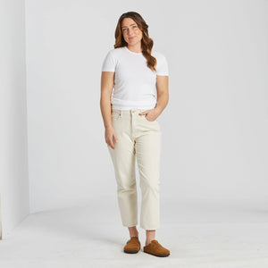 Life is Good. Women's Solid Modal Ribbed Tee, Cloud White