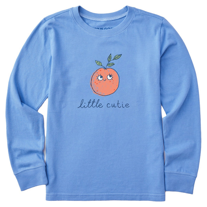 Life Is Good. Kids Little Cutie LS Crusher Tee, Cornflower Blue