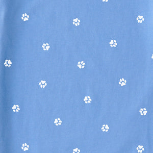 Life is Good. Women's Paw Print Pattern Crusher-LITE Easy Tee, Cornflower Blue