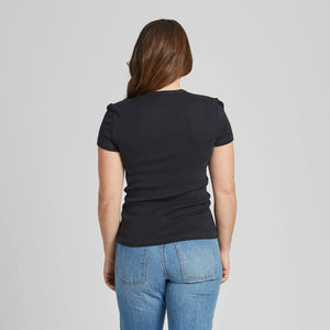 Life is Good. Women's Solid Modal Ribbed Tee, Jet Black