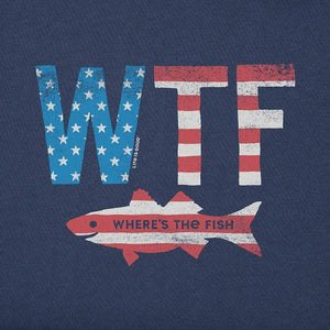 Life is Good. Men's WTF Flag Crusher Tee, Darkest Blue