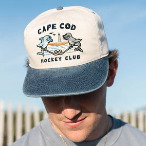 Celly Hockey. Cape Cod Faceoff Snapback, Cream
