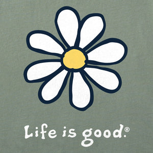 Life is Good. Women's LIG Daisy Long Sleeve Crusher Tee, Moss Green